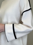 Maglia Profili Contrasto 5337 Panna