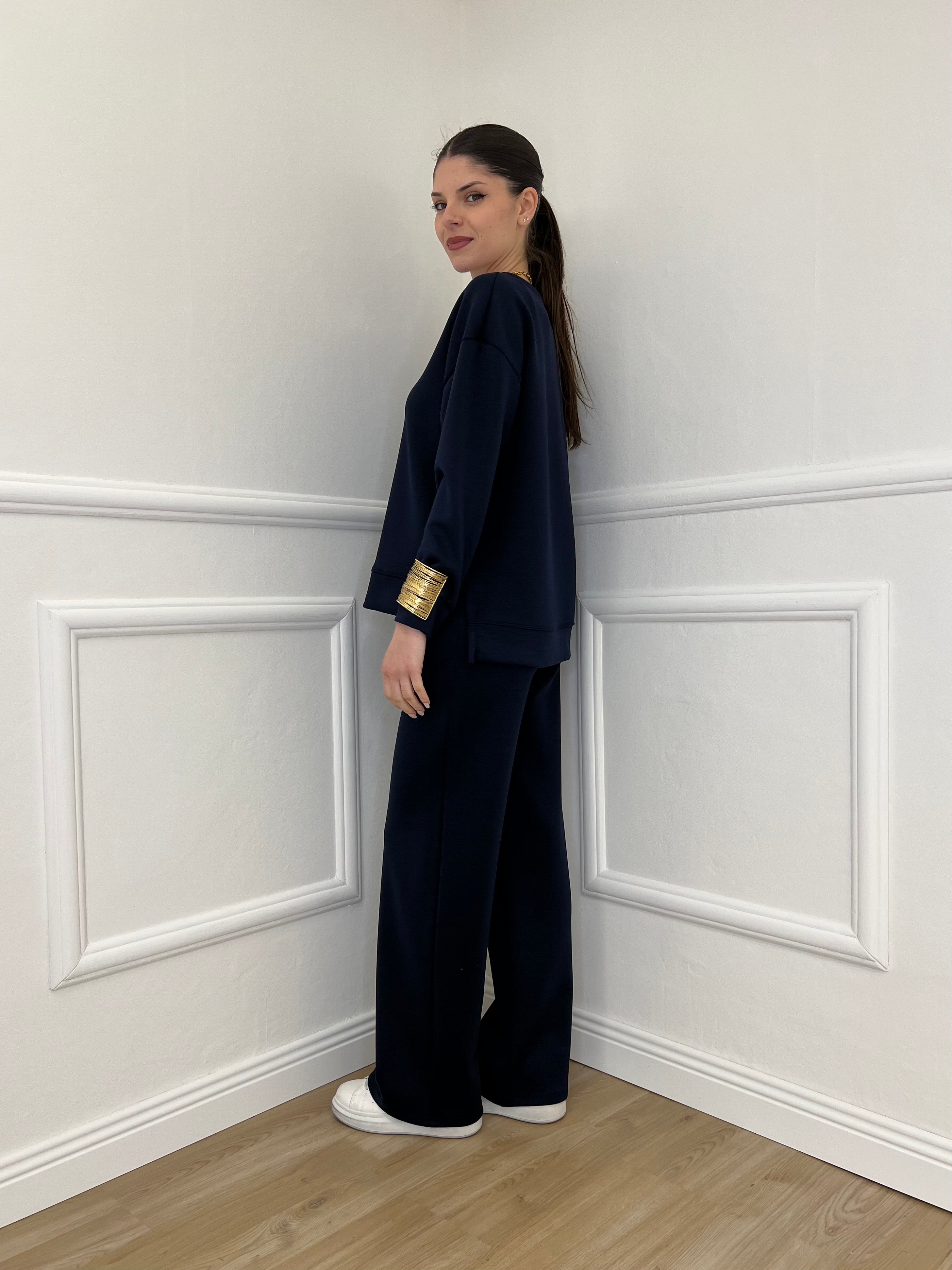 Tuta Over Girocollo 19143 Blu