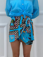 Gonna Pareo Corta Marocco BM196 Turchese