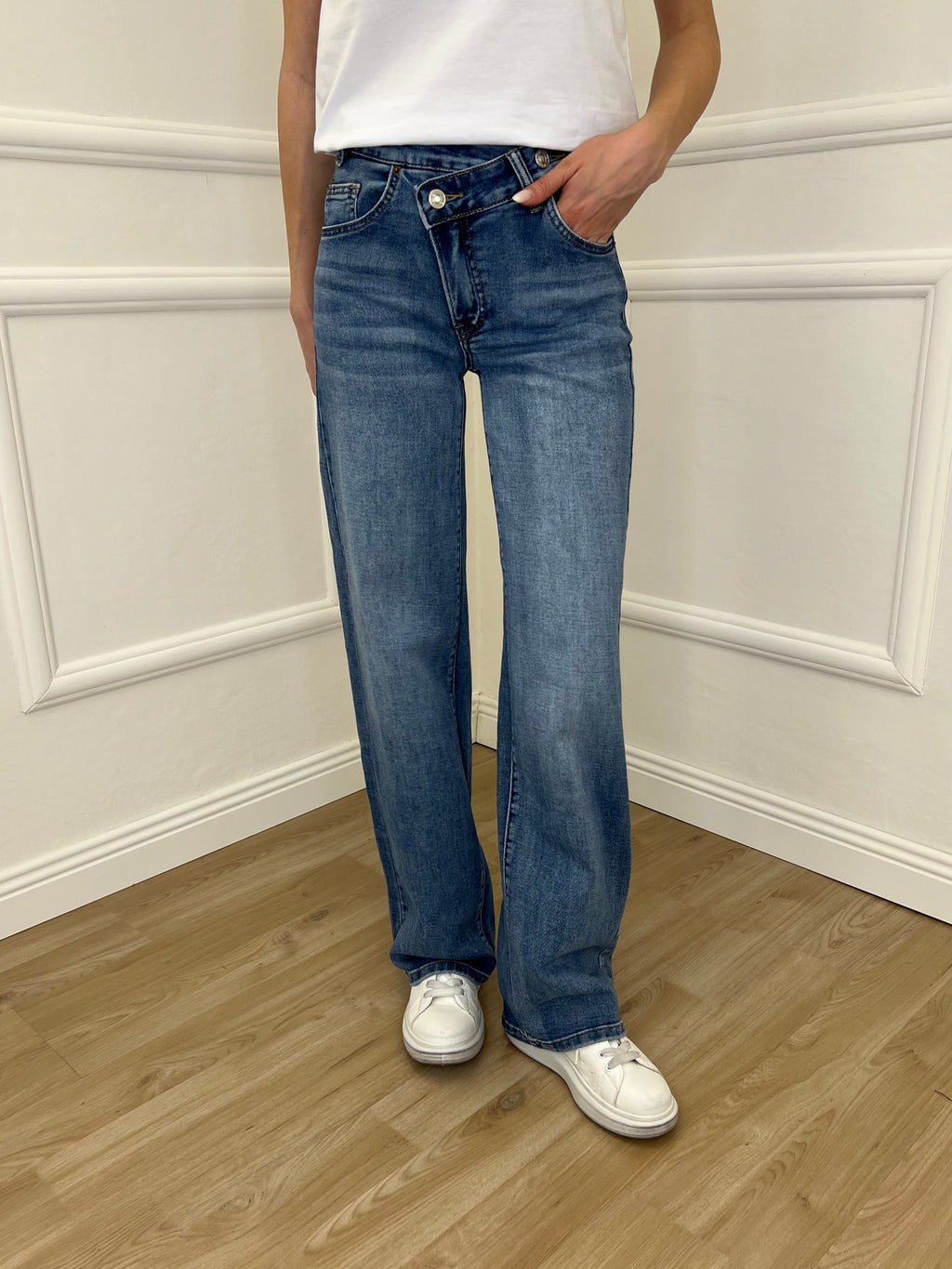 Jeans Straight Vita Incrociata 6047