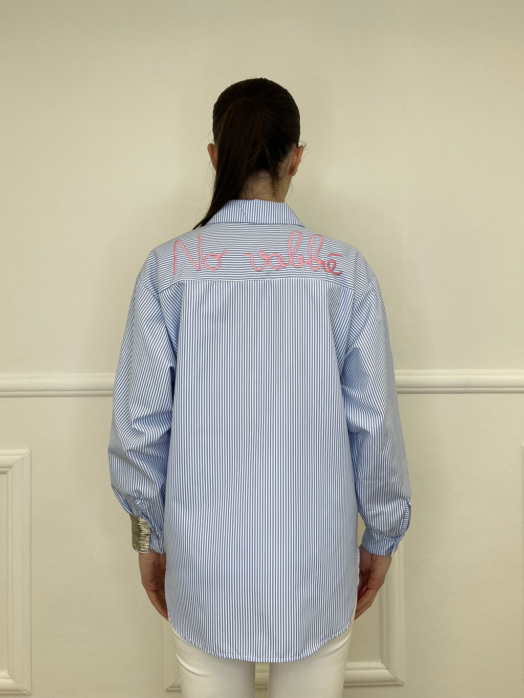 Camicia No Vabbè a Righe 5081 Azzurro