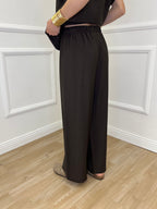 Completo Froissé In Viscosa 8262 Marrone