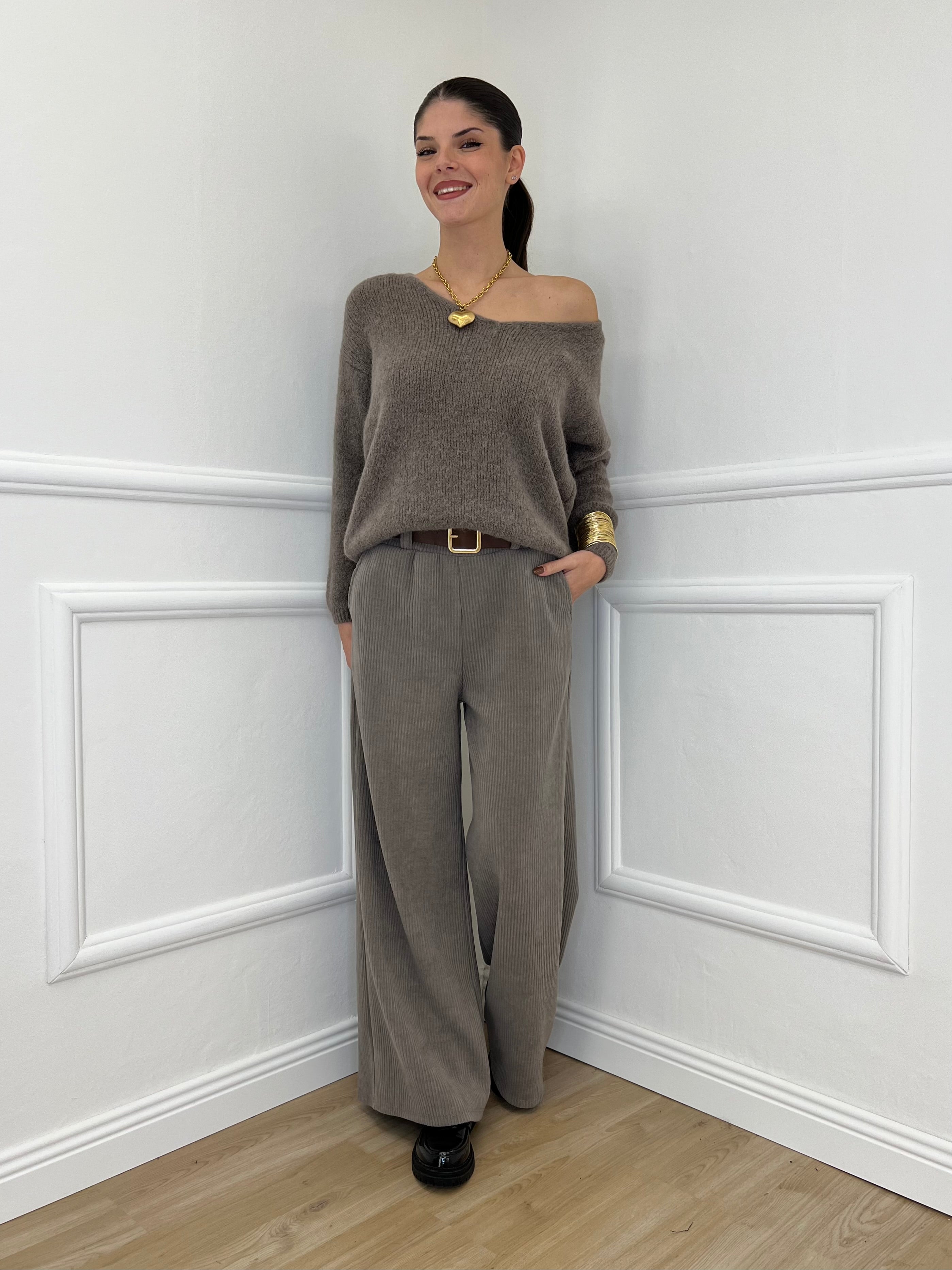 Pantalone Corduroy 6156 Taupe