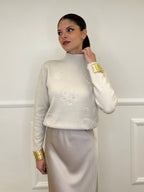 Maglia Flowers 5588 Ecru