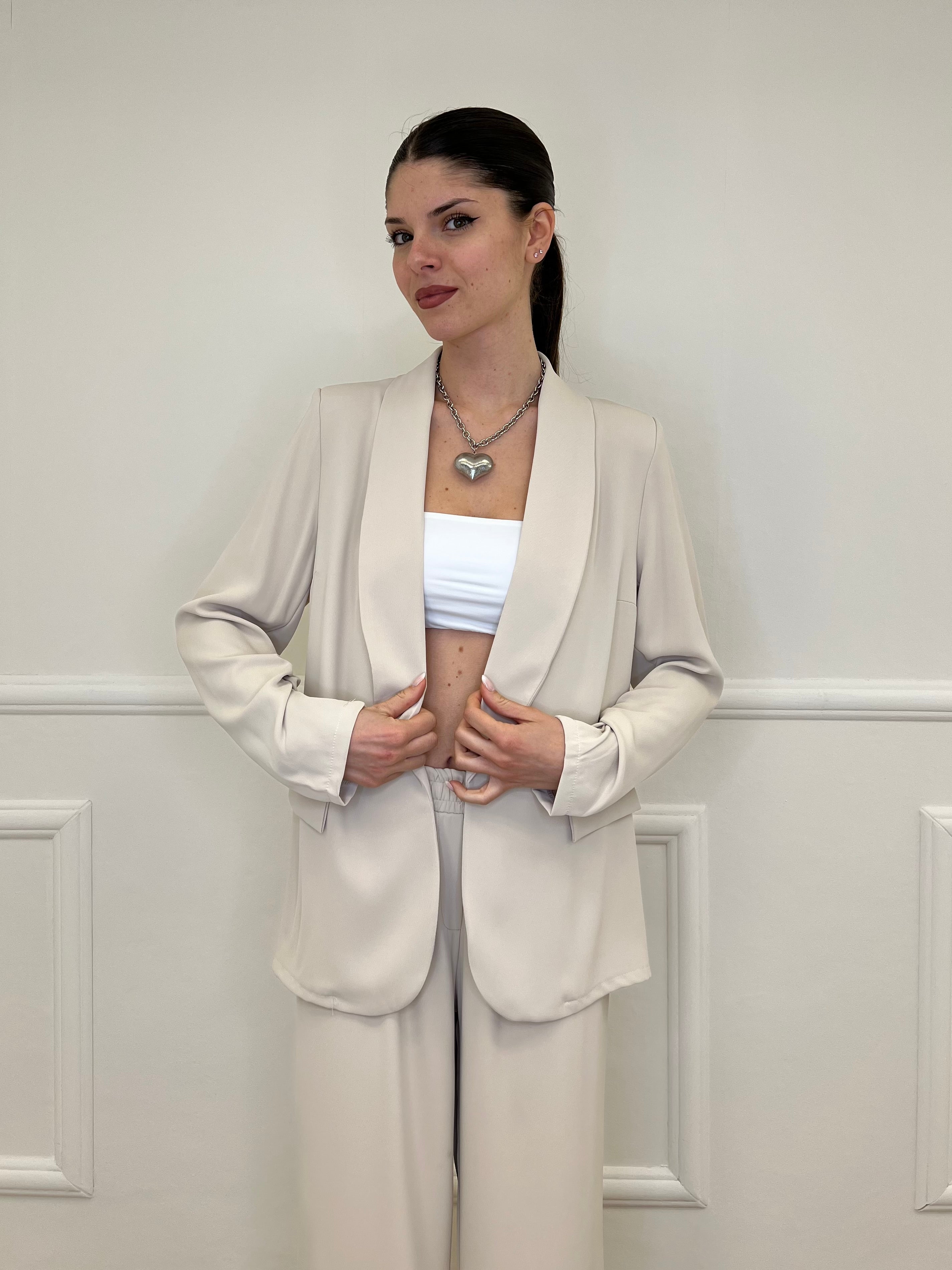 Tailleur Fluido 82068 Ecru