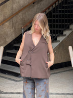 Gilet Doppia Chiusura 168958 Marrone