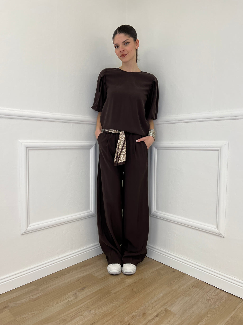 Pantalone Cupro Fusciacca 20527 Moro