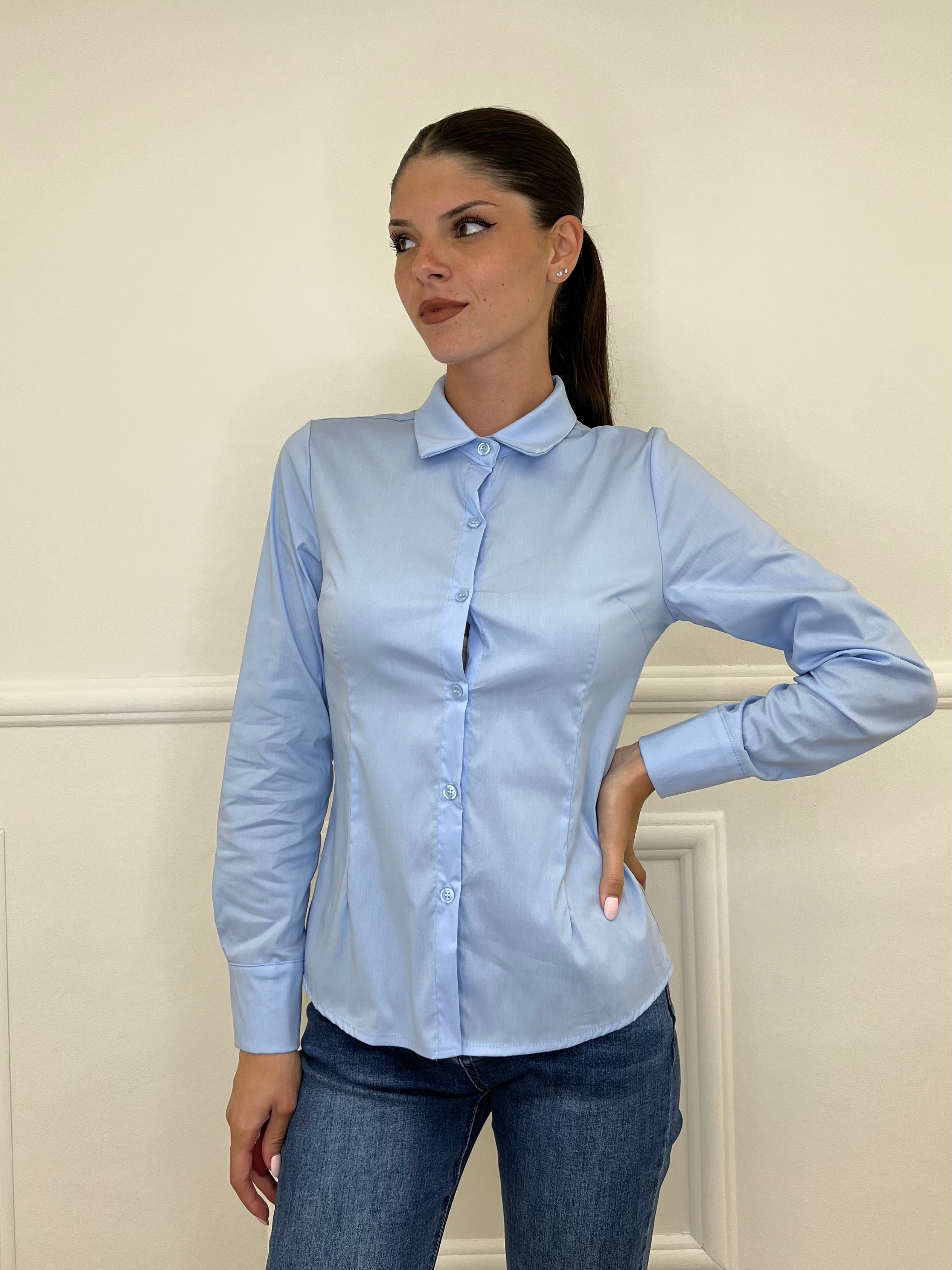 Camicia Basic 6036 Azzurro - Bazar Abbigliamento