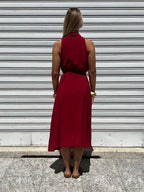 Abito Chemisier In Cupro 36826 Rosso