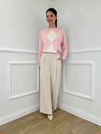 Pantalone Fluido 22059 Beige