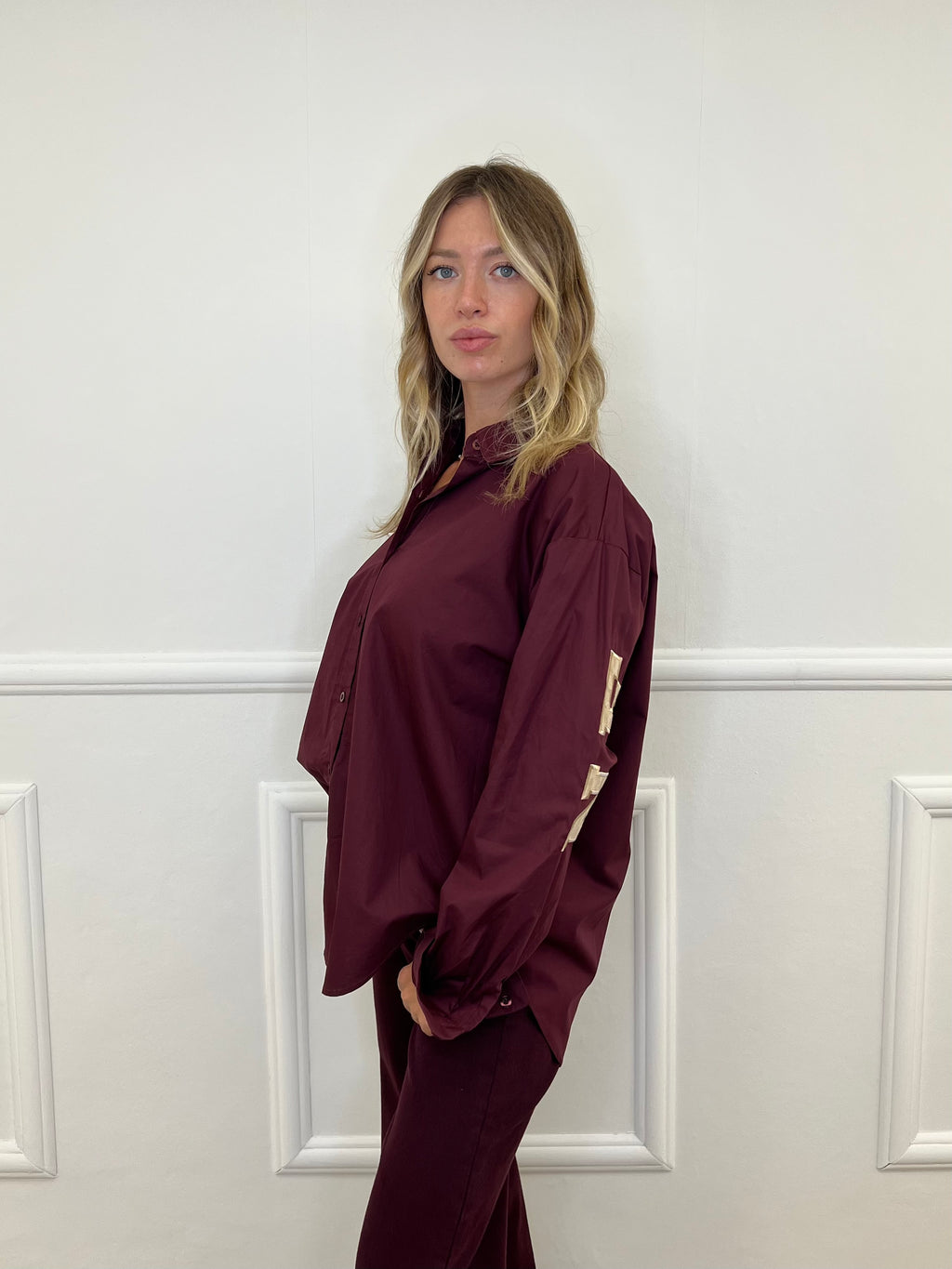 Camicia Over New York 9876 Burgundy
