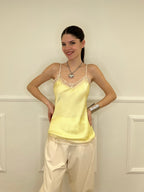 Top In Satin Con Pizzo 18673 Giallo