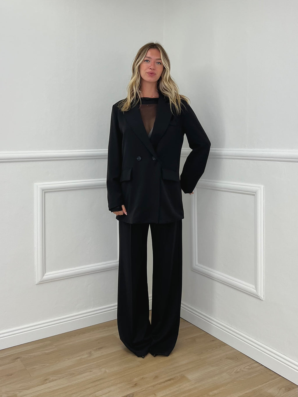 Blazer Doppiopetto Oversize 2412 Nero