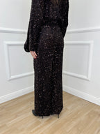 Pantalone Ciniglia Paillettes 2460 Moro