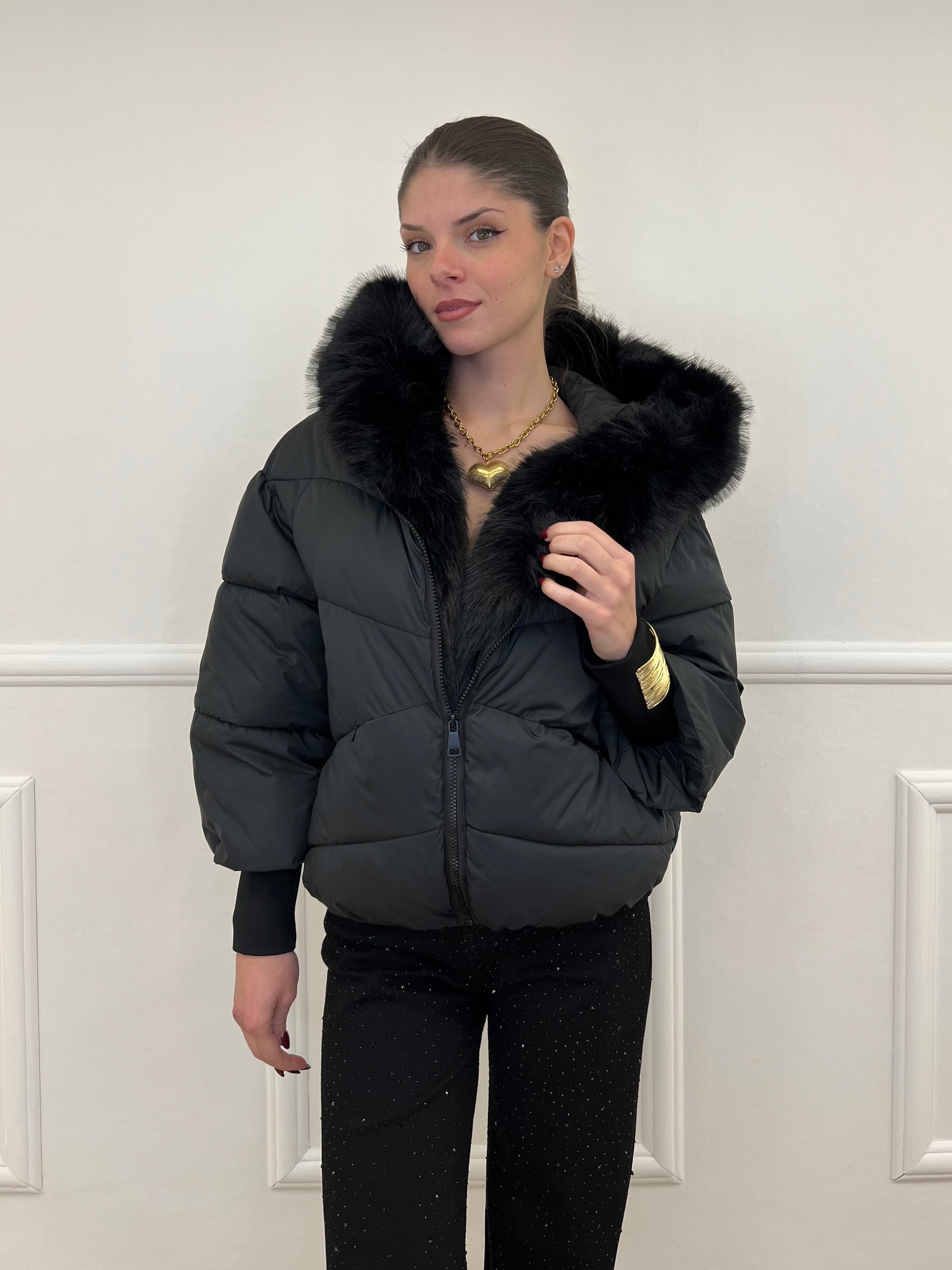 Piumino Over 2884 Nero