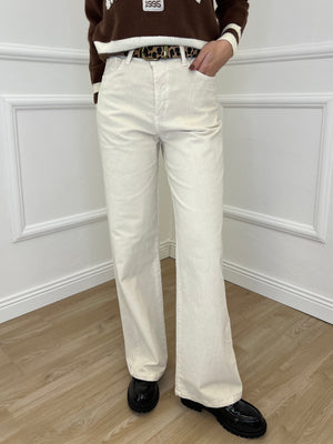 Pantalone Millerighe 824604 Panna