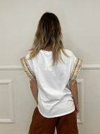 T-shirt Con Passamaneria 3386-J4 Ecru