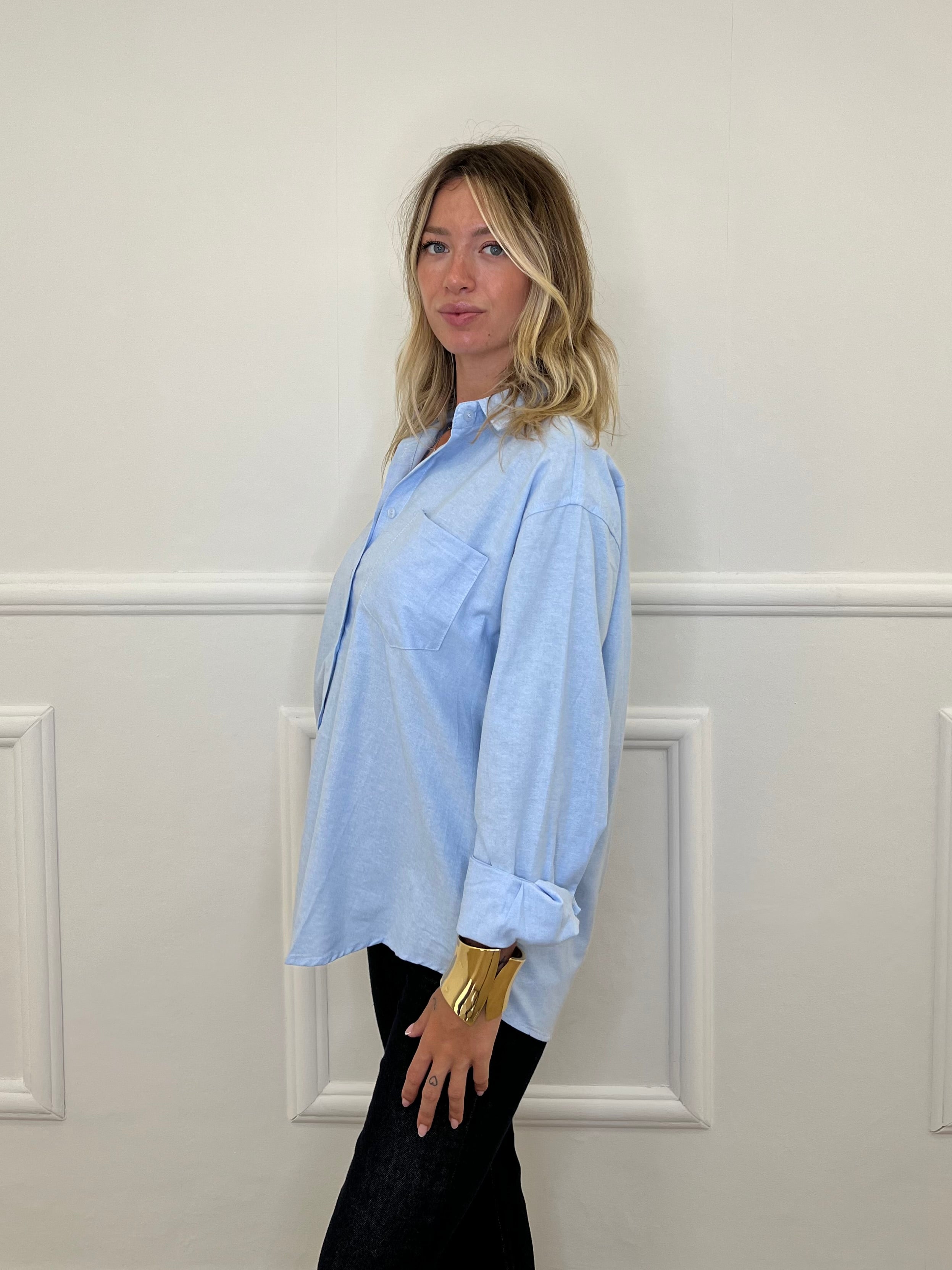 Camicia Over Oxford Tasca 17117 Azzurro