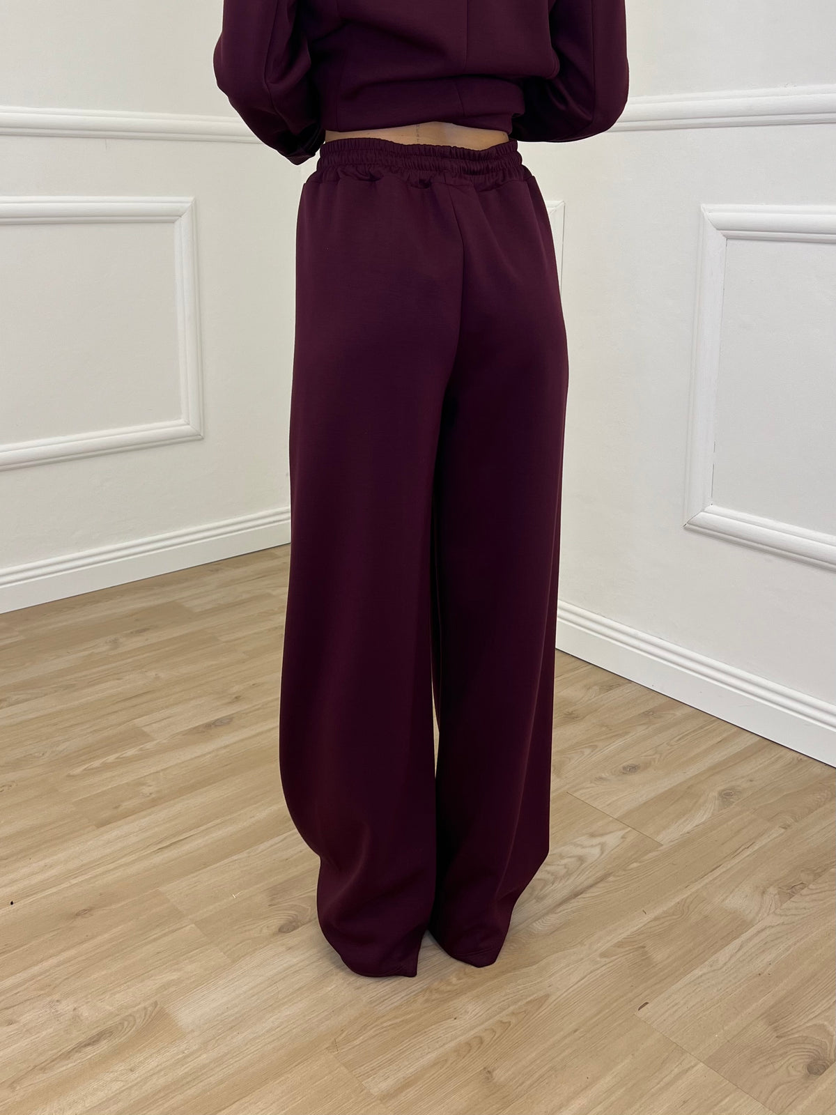 Pantalone Coulisse Felpa D28793 Burgundy