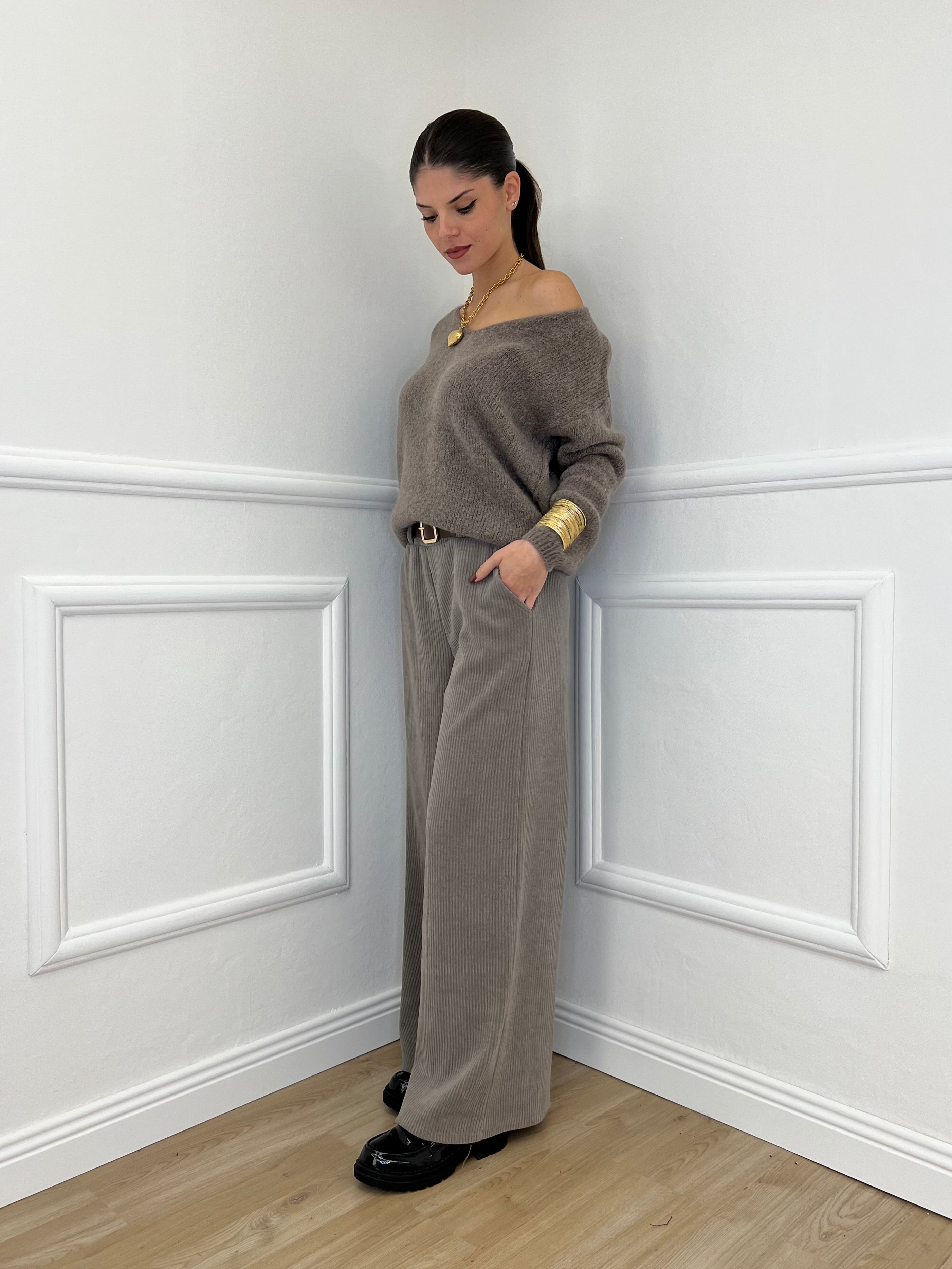 Pantalone Corduroy 6156 Taupe