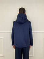 Giacca Scuba Effetto Scamosciato 852 Blu