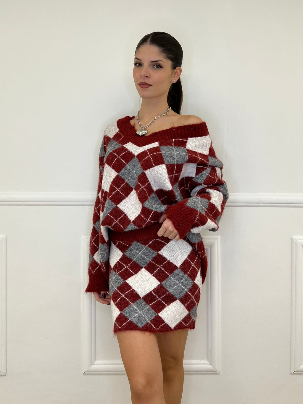 Completo Losanghe 2595 Burgundy