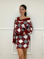 Completo Losanghe 2595 Burgundy