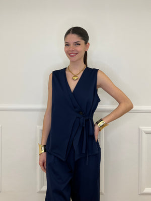 Gilet Fiocco Punto Milano 42144 Blu