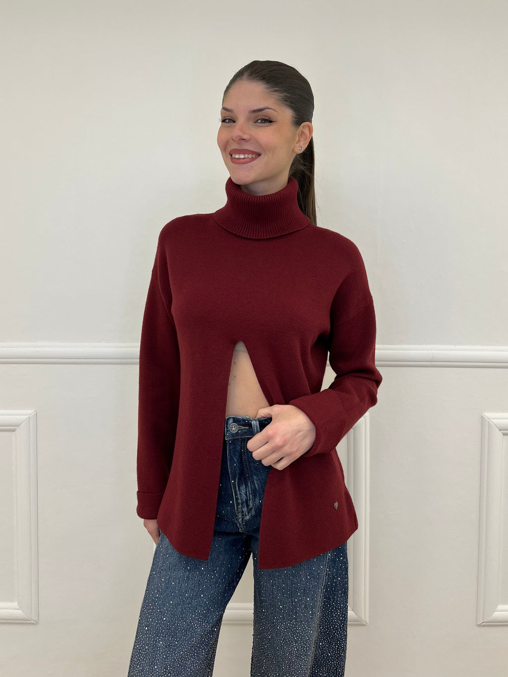 Maglia Spacco 10834 Bordeaux