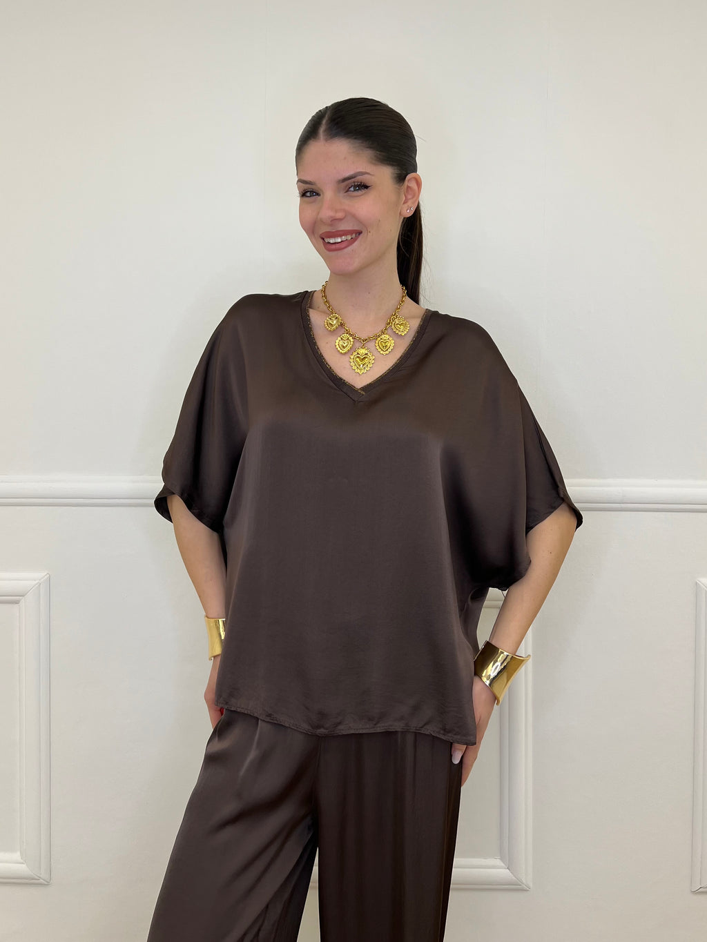 Completo Fluido Satin Con Lurex 061-062 Moro