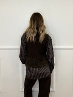 Gilet In Maglia Fondo Fluffy 7389 Moro