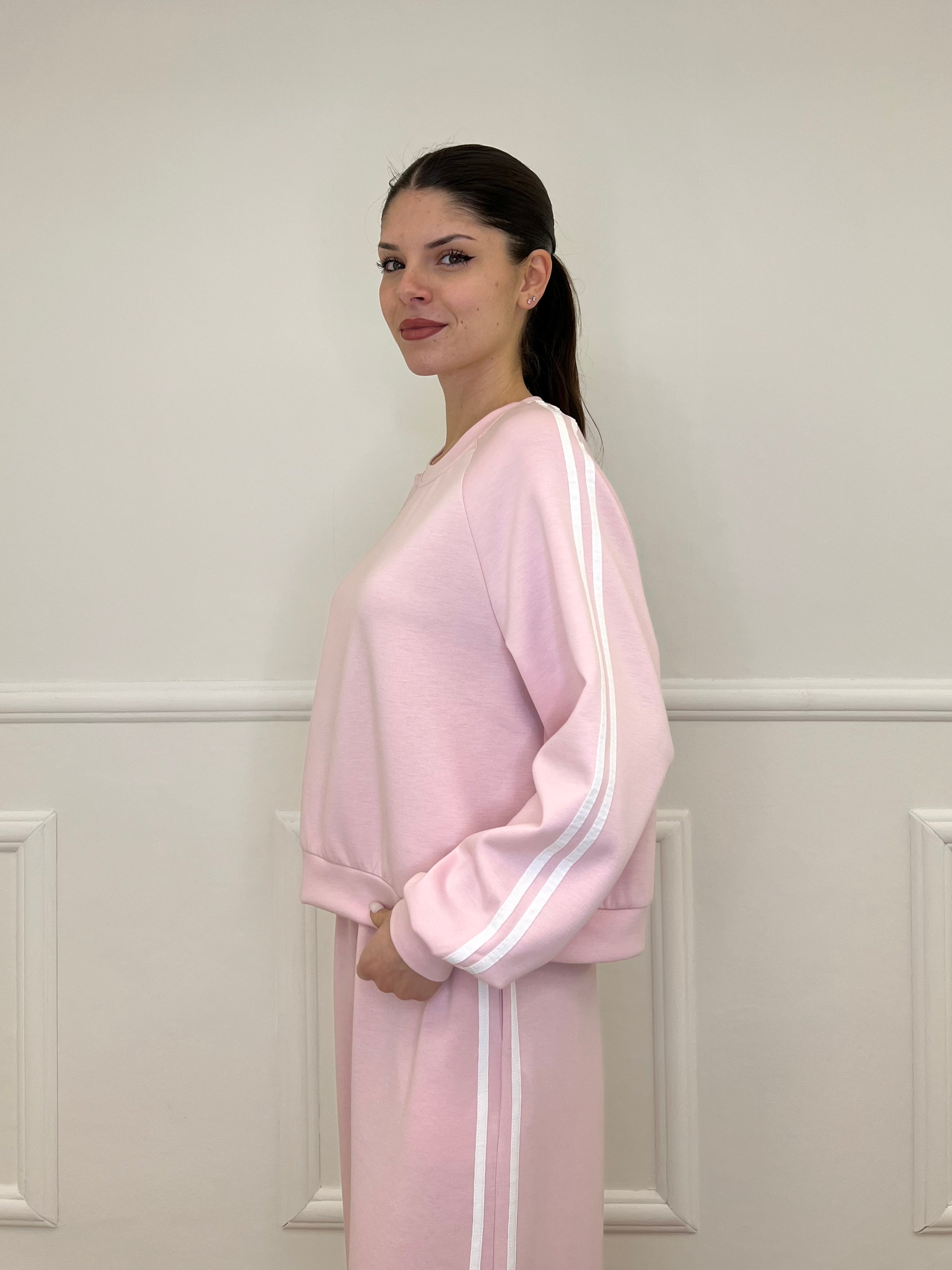 Tuta Bande Girocollo 88426 Rosa