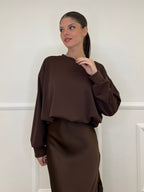 Felpa Crop 83625 Moro