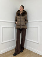 Piumino Corto Pelliccia 2259 Moro