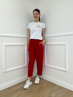 Pantalone Baggy Viscosa 2815 Rosso