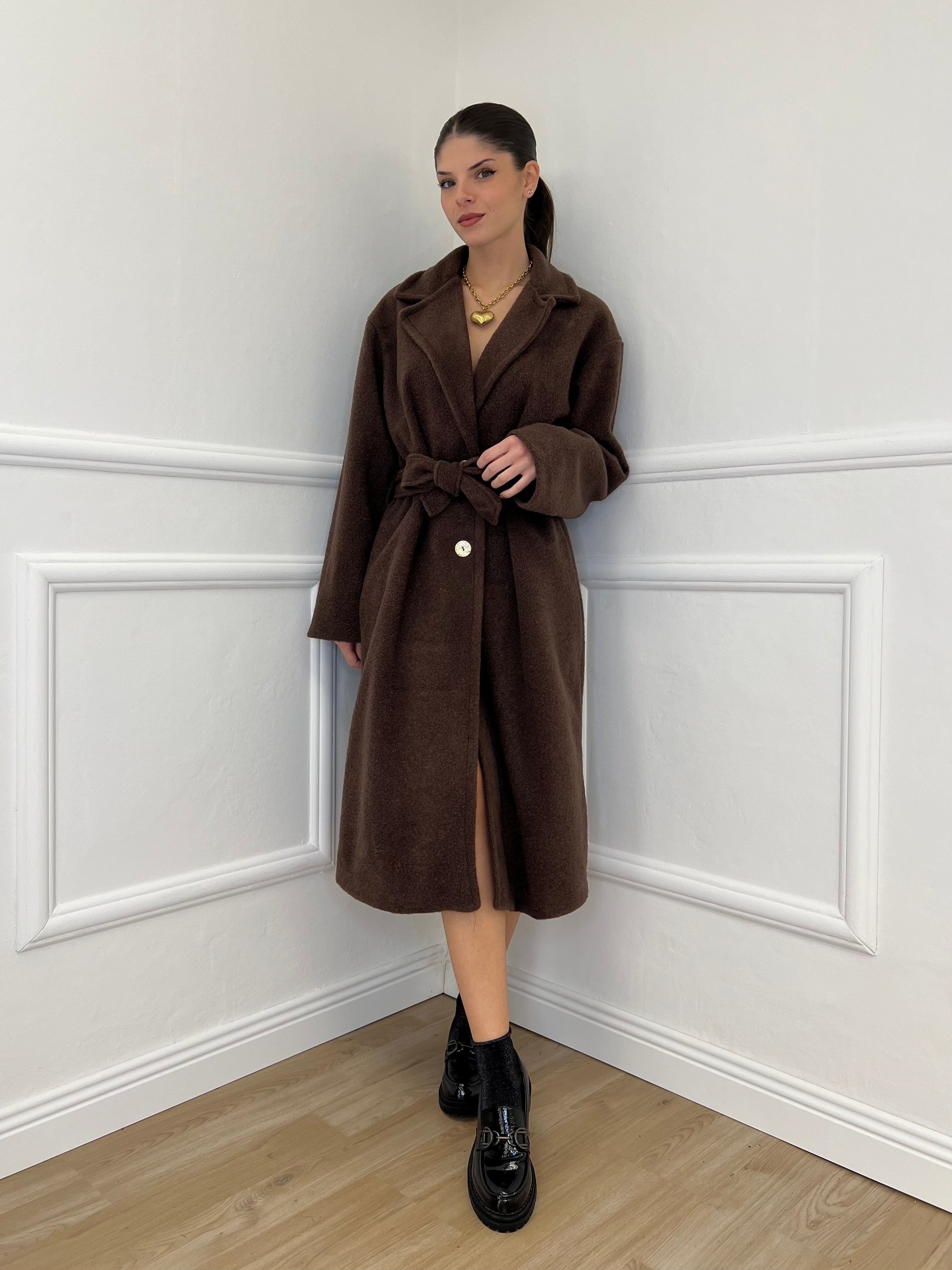 Cappotto Boucle' 81887 Moro