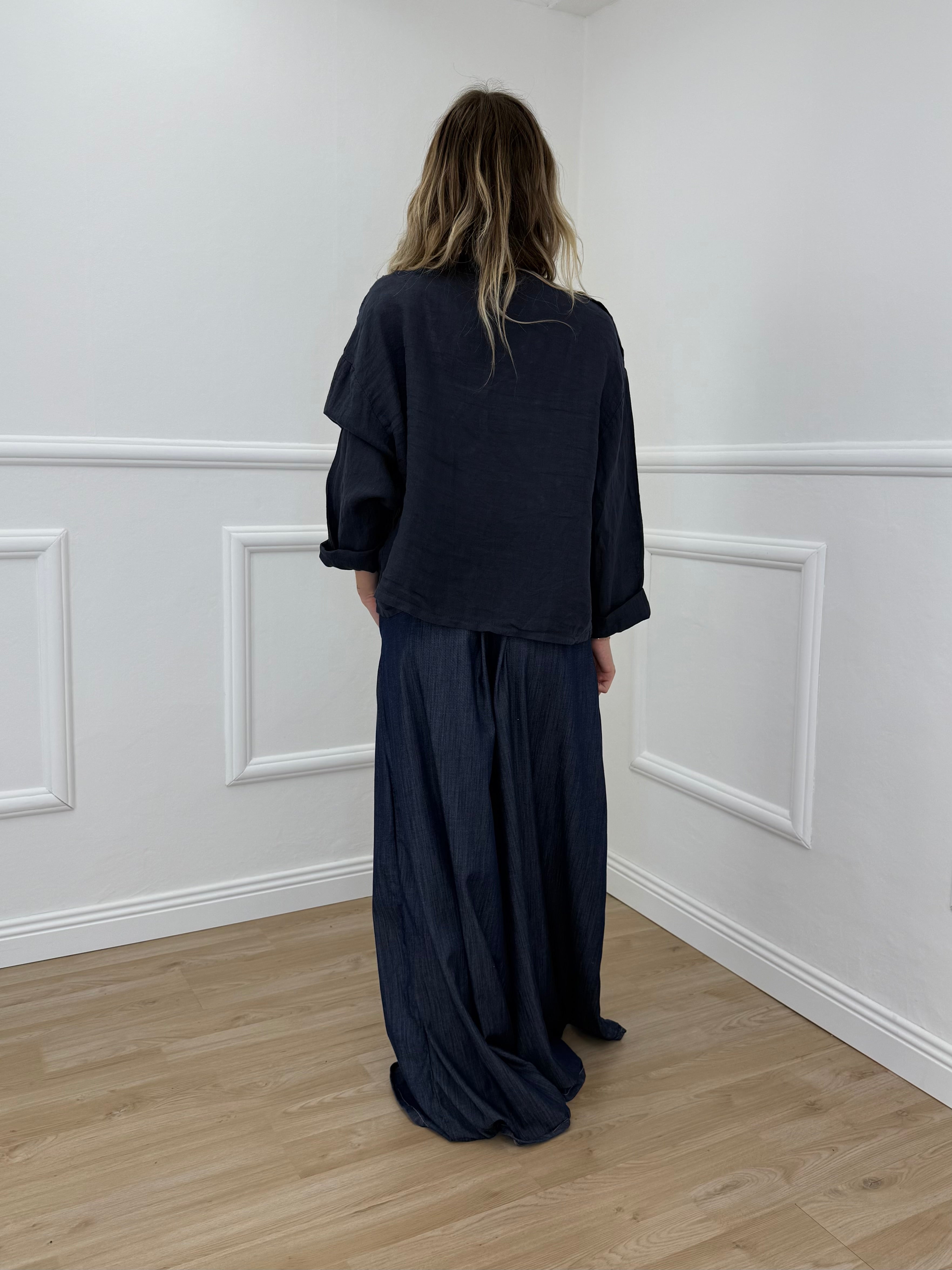 Giacca 100% Lino Alamari 926165 Blu