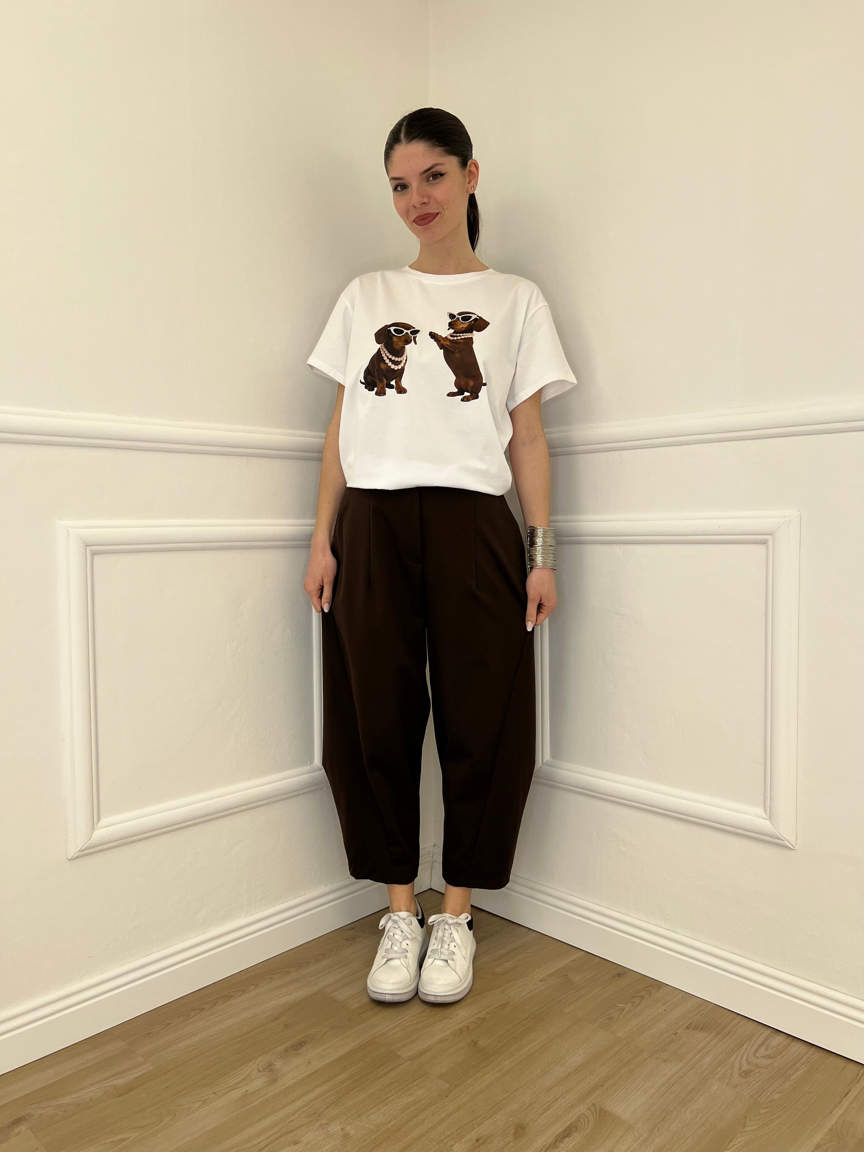 Pantalone Balloon Punto Milano 9516 Moro