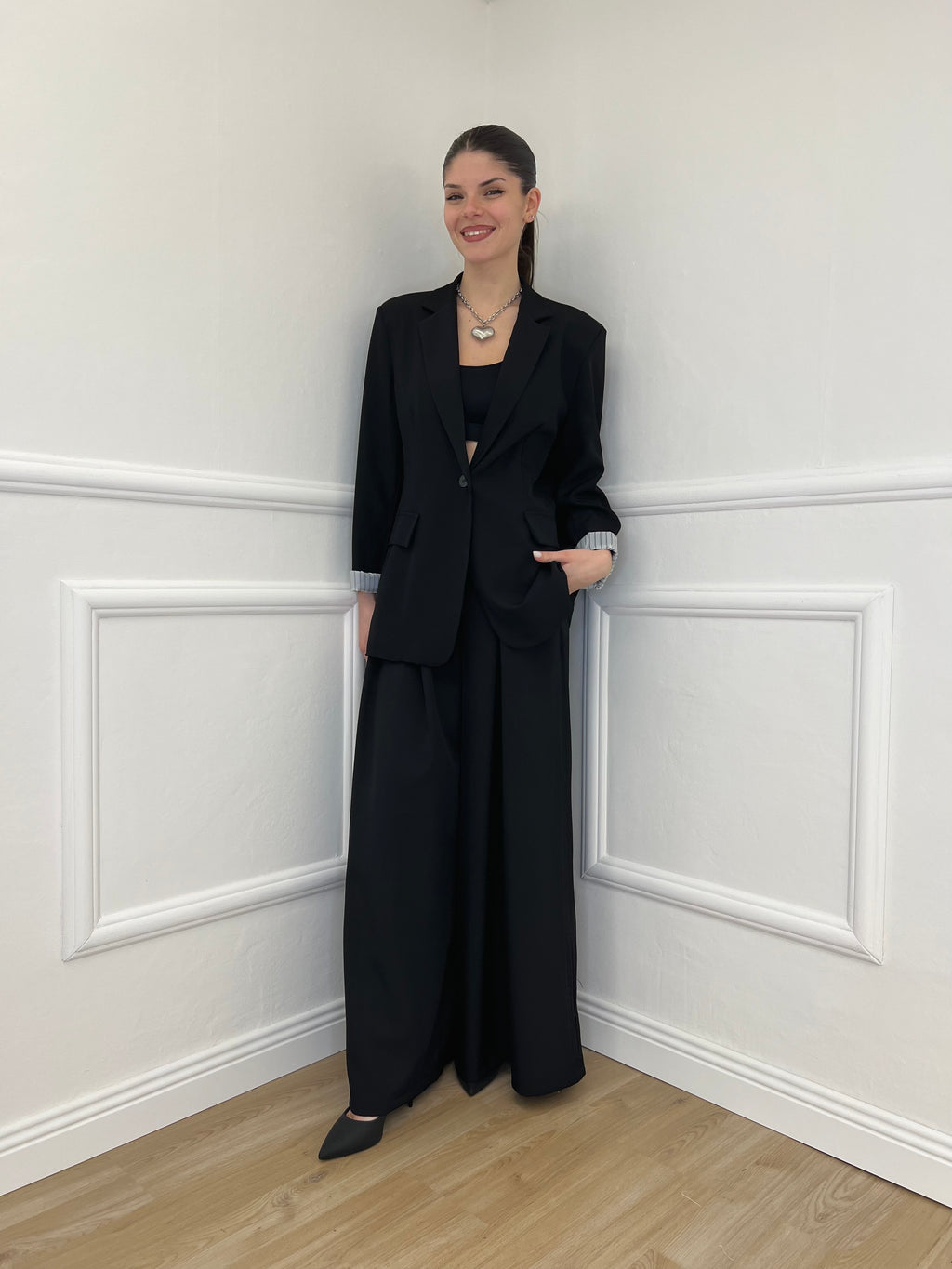 Pantalone a Palazzo 21509 Nero