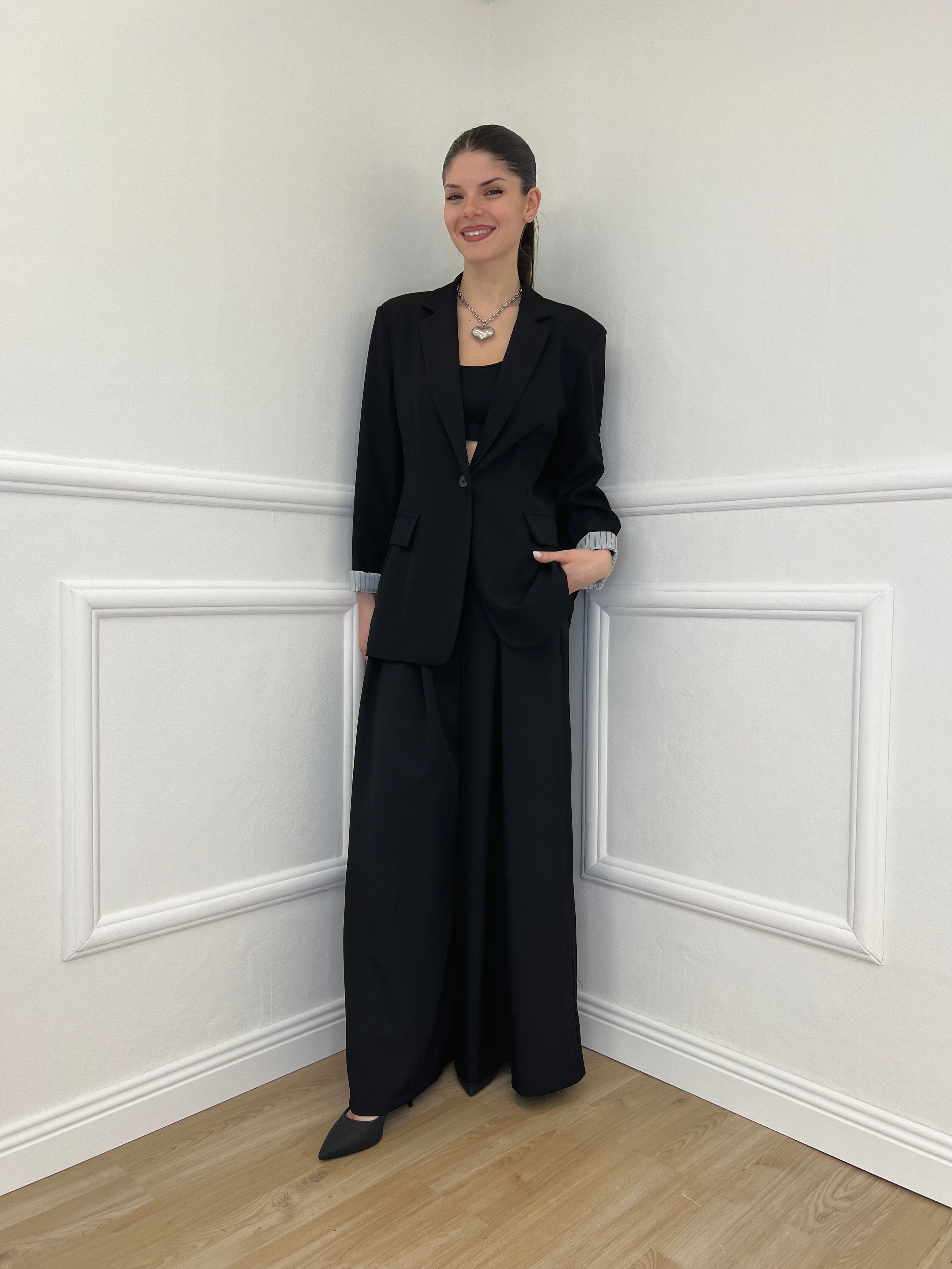 Pantalone a Palazzo 21509 Nero