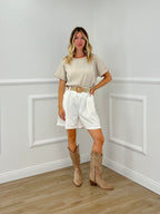 T-shirt Bottoncini 1302 Ecru
