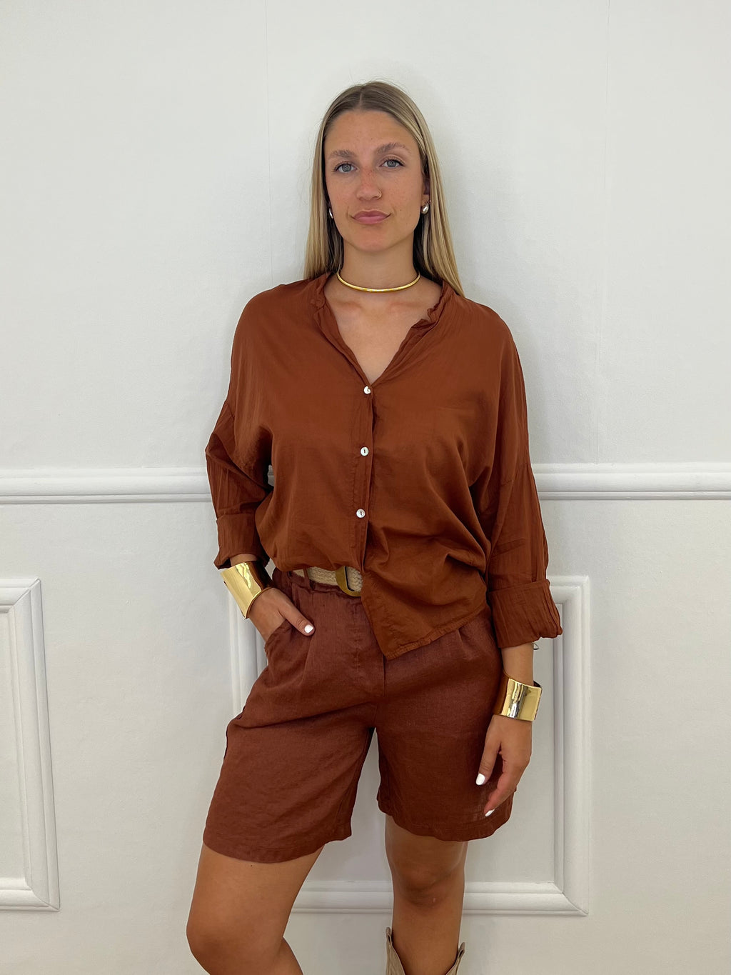 Camicia Over Coreana 3020 Ruggine