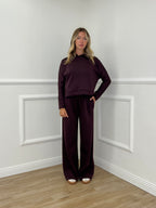 Tuta Oversize Girocollo D27629 Burgundy