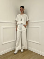 Panta Palazzo Punto Milano 8178 Bianco