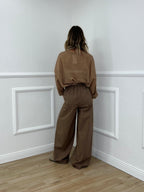 Pantalone a Palazzo Cotone 826121 Coccio