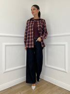 Camicia Madras A35 Burgundy