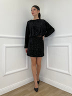 Gonna Paillettes 6081 Nero