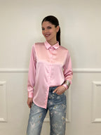 Camicia Basic in Satin 24244 Rosa