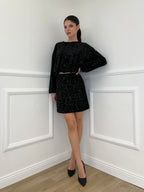 Gonna Paillettes 6081 Nero