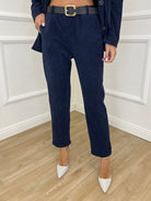 Pantalone Sigaretta Corduroy 25337 Blu - Bazar Abbigliamento